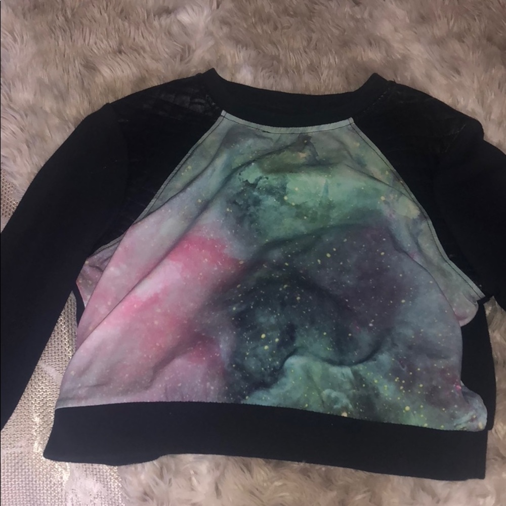 Galaxy crop sweater